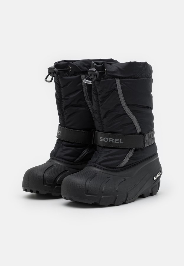 Black/City Grey Youth Flurry Unisex Winter Boots Sorel Australia