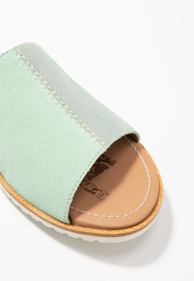 Sorel Australia Ella Block Slide Mules Vivid Mint
