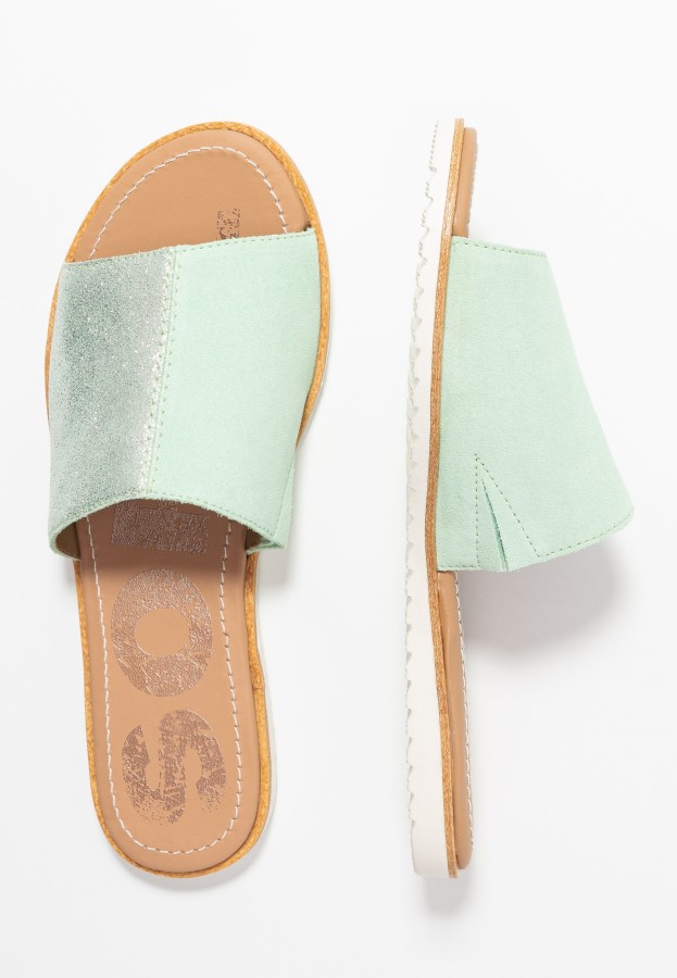 Sorel Australia Ella Block Slide Mules Vivid Mint