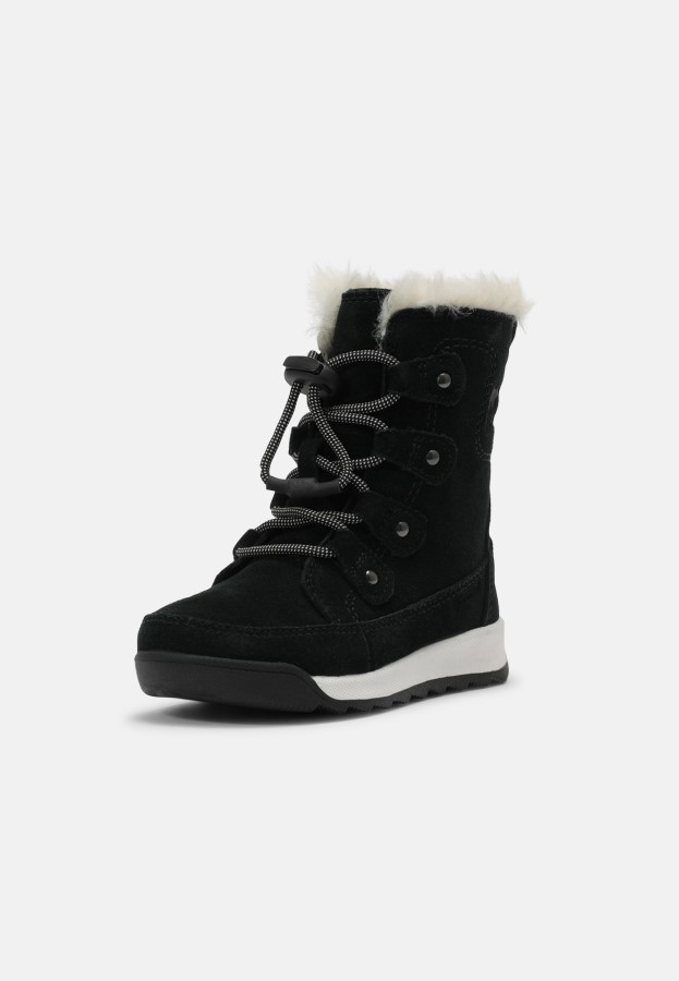 Sorel Australia Childrens Whitney Joan Lace Unisex Lace-Up Ankle Boots Black/Fawn