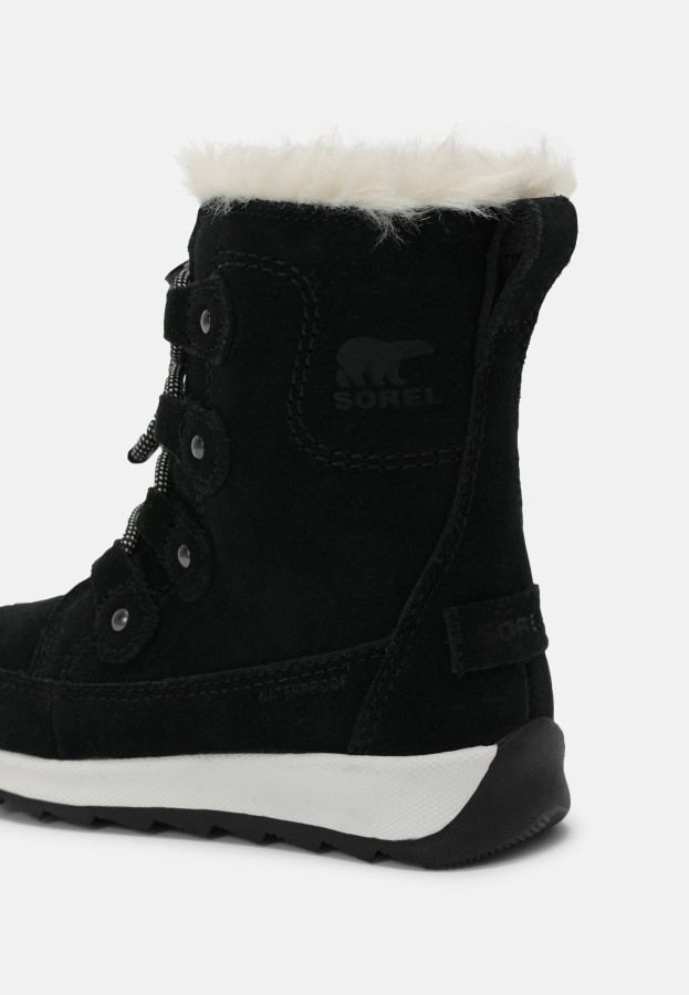 Sorel Australia Childrens Whitney Joan Lace Unisex Lace-Up Ankle Boots Black/Fawn