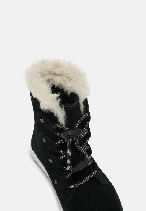 Sorel Australia Childrens Whitney Joan Lace Unisex Lace-Up Ankle Boots Black/Fawn