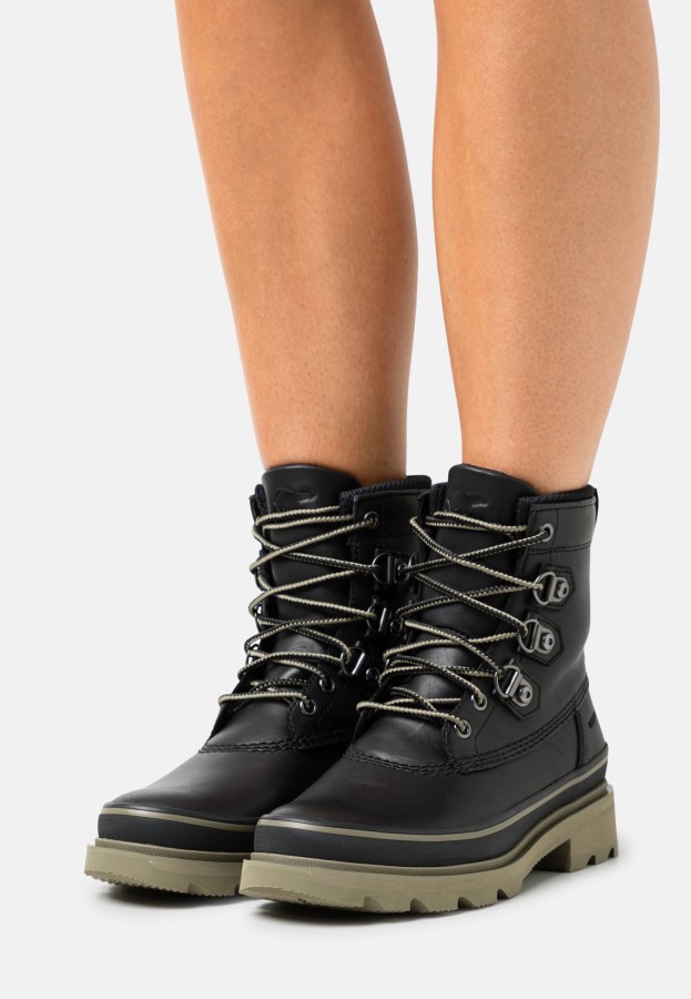 Black/Sage Lennox Street Boot Lace-Up Ankle Boots Sorel Australia