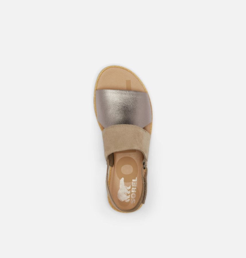 Ash Brown-Chalk Women's Ella Ii Slingback Sandal Sorel Australia