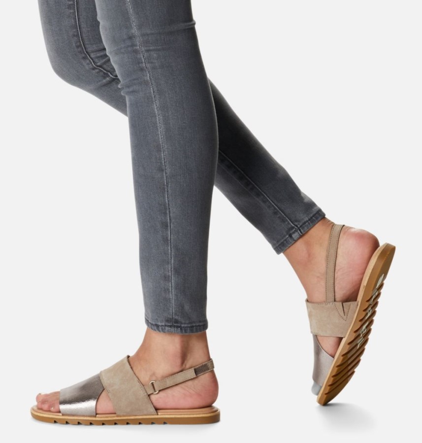 Ash Brown-Chalk Women's Ella Ii Slingback Sandal Sorel Australia