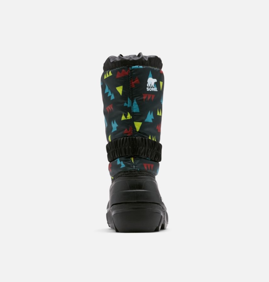 Black-Black Children's Flurry Print Boot Sorel Australia
