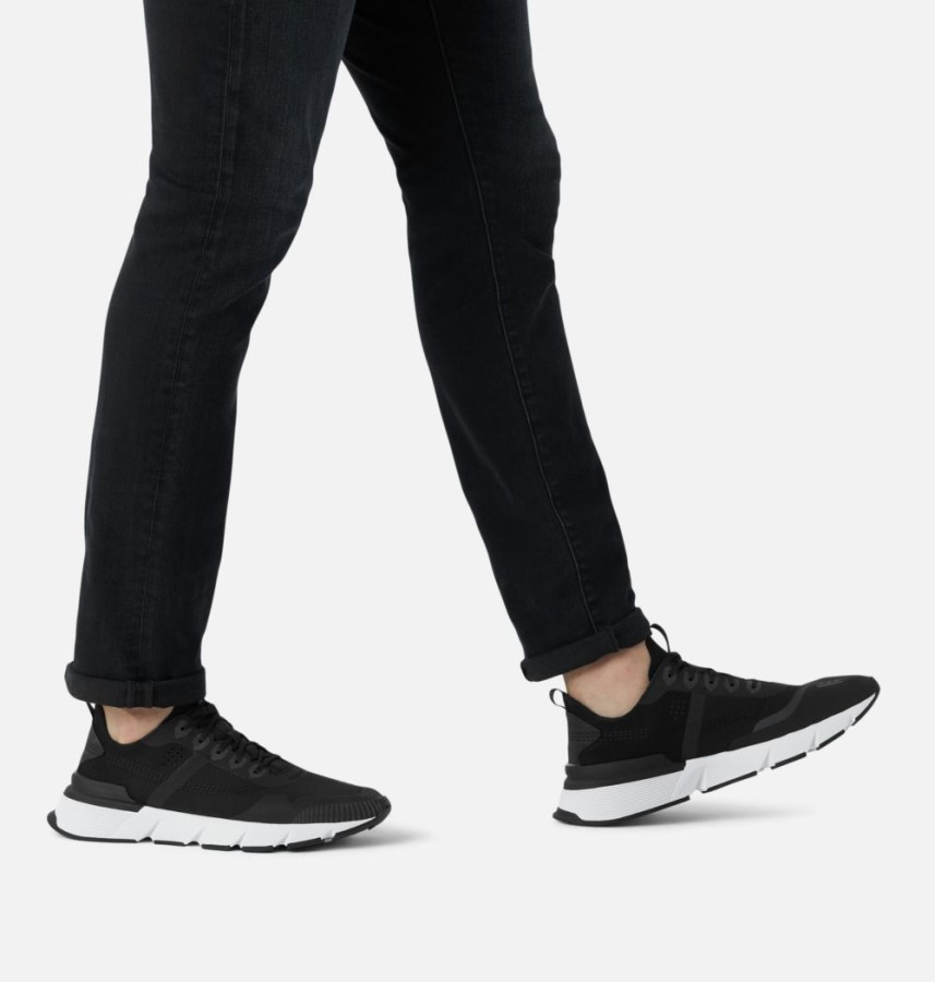 Black-Black Men's Kinetic Rush Ripstop Trainer Sorel Australia