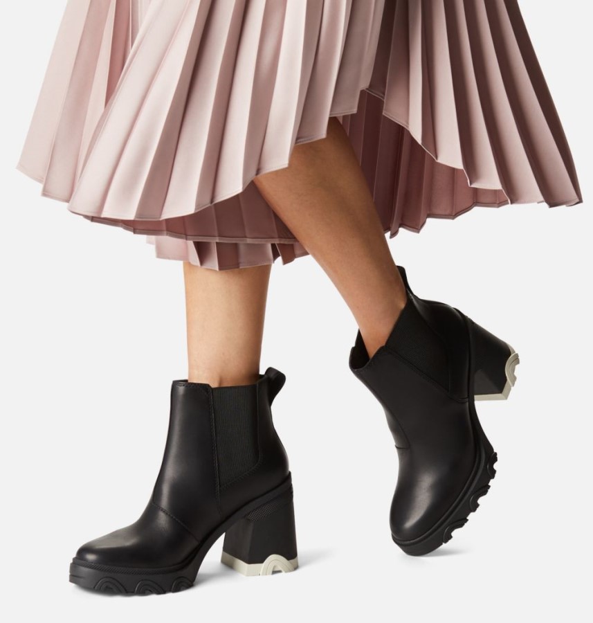 Black-Black Sorel Australia Women's Brex Heel Chelsea Bootie