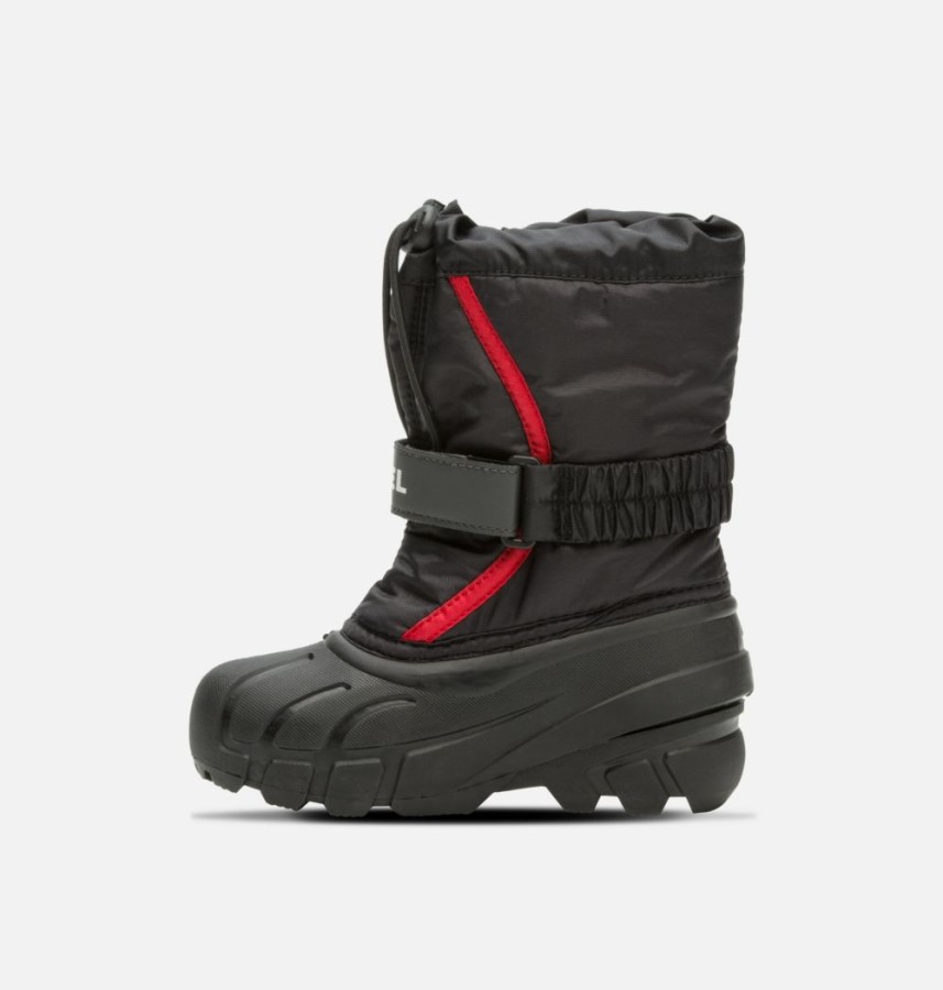 Black-Bright Red Sorel Australia Children's Flurry Boot