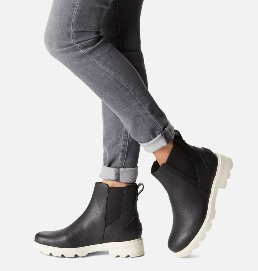 Black-Chalk Women's Lennox Chelsea Bootie Sorel Australia