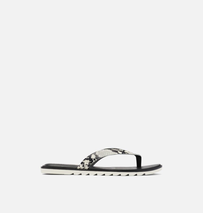 Black-Chalk Womens Ella Ii Flip Sandal Sorel Australia