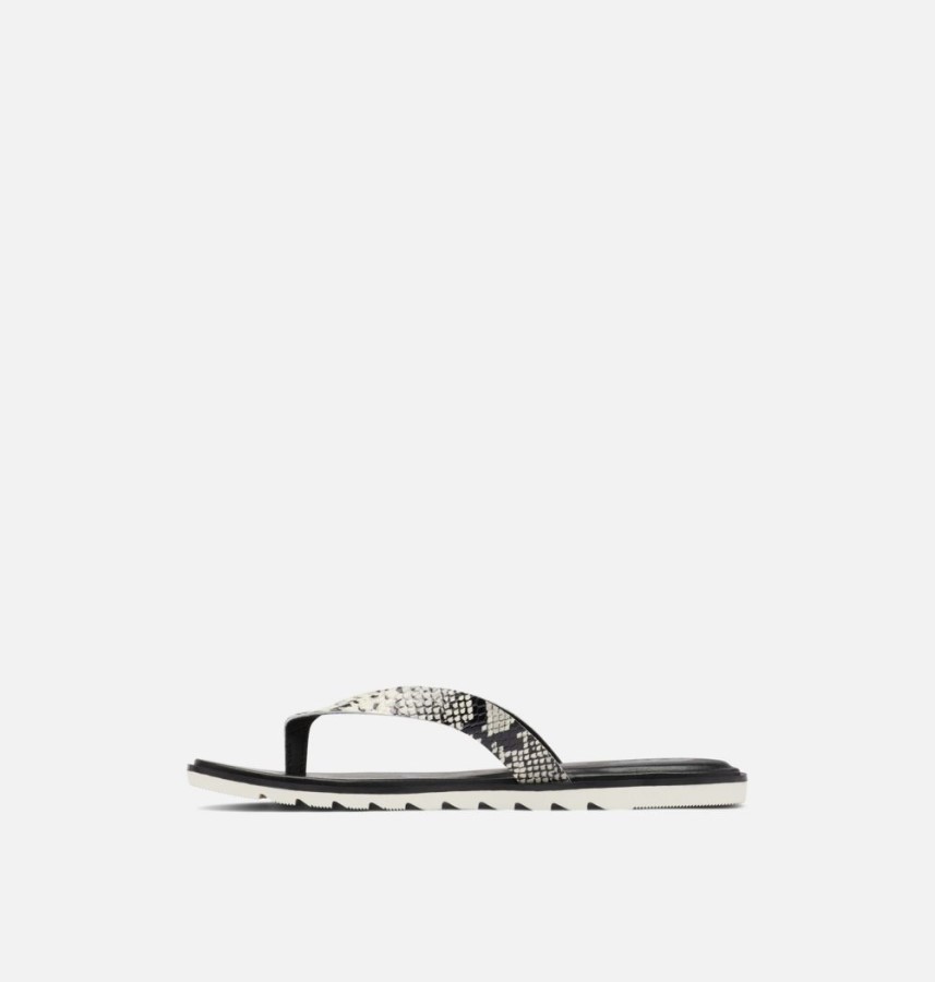 Black-Chalk Womens Ella Ii Flip Sandal Sorel Australia