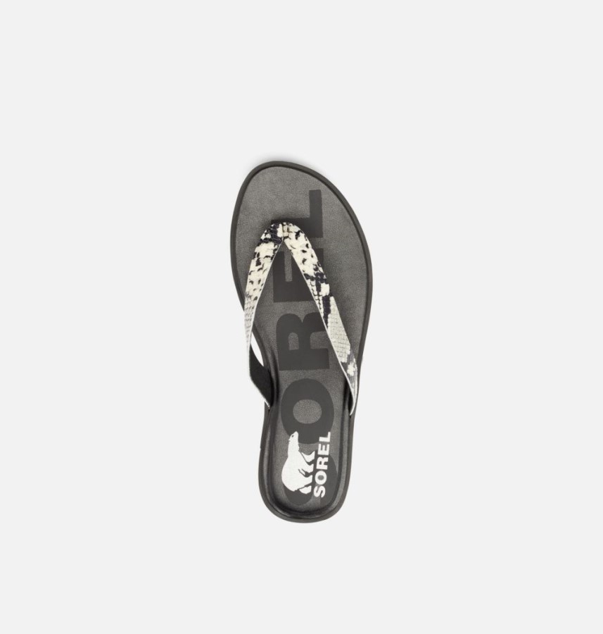 Black-Chalk Womens Ella Ii Flip Sandal Sorel Australia