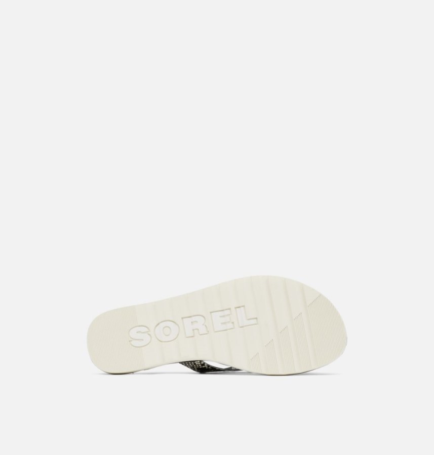 Black-Chalk Womens Ella Ii Flip Sandal Sorel Australia