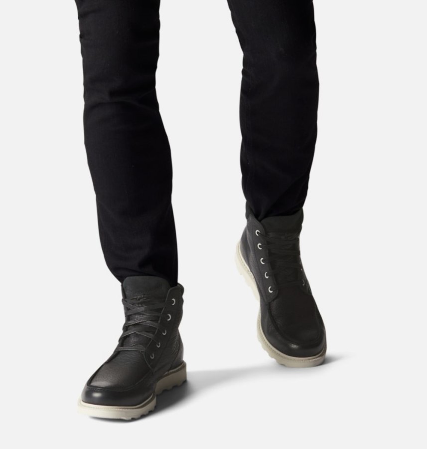 Black-Dark Stone Men's Madson Ii Moc Toe Waterproof Boot Sorel Australia