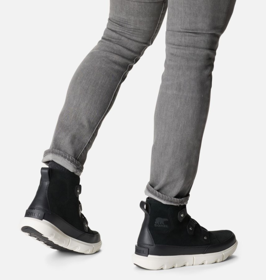 Black-Fawn Sorel Australia Men's Explorer Short Boot