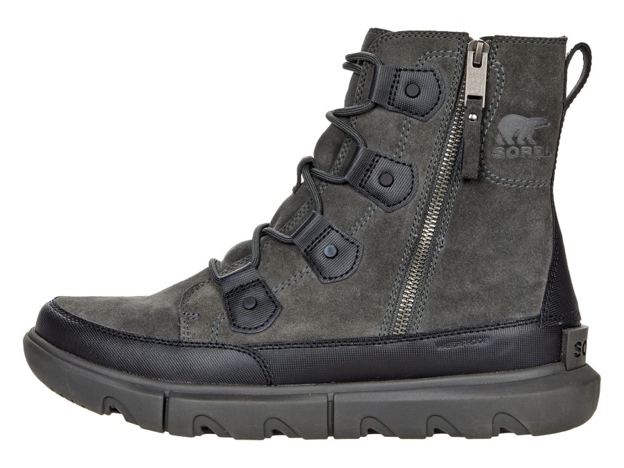 Black Jet Sorel Australia Explorer Boot Dual Zip Waterproof Black/Jet