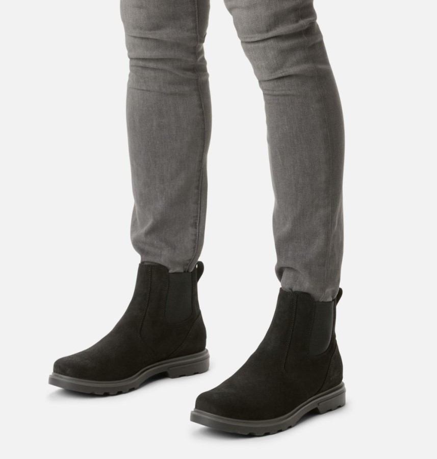 Black-Jet Sorel Australia Men's Carson Chelsea Boot