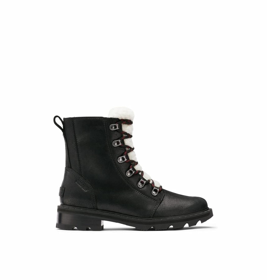 Black Nocturnal Red Women's Lennox Lace Rain Boot Waterproof Leather Boots Sorel Australia