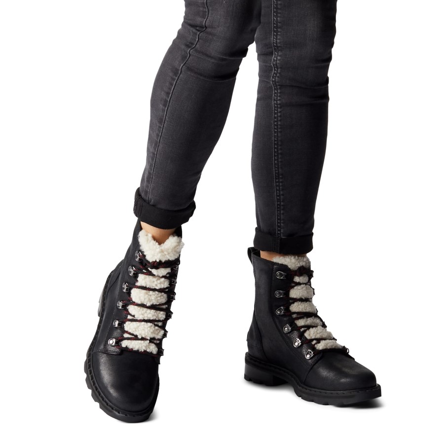Black Nocturnal Red Women's Lennox Lace Rain Boot Waterproof Leather Boots Sorel Australia