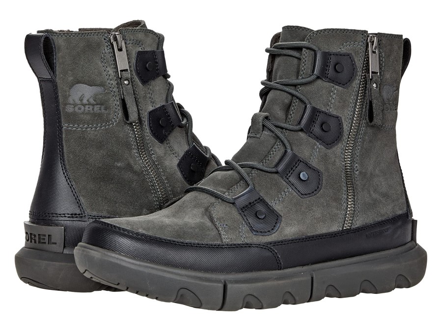 Black/Sea Salt Sorel Australia Explorerboot Dual Zip Waterproof