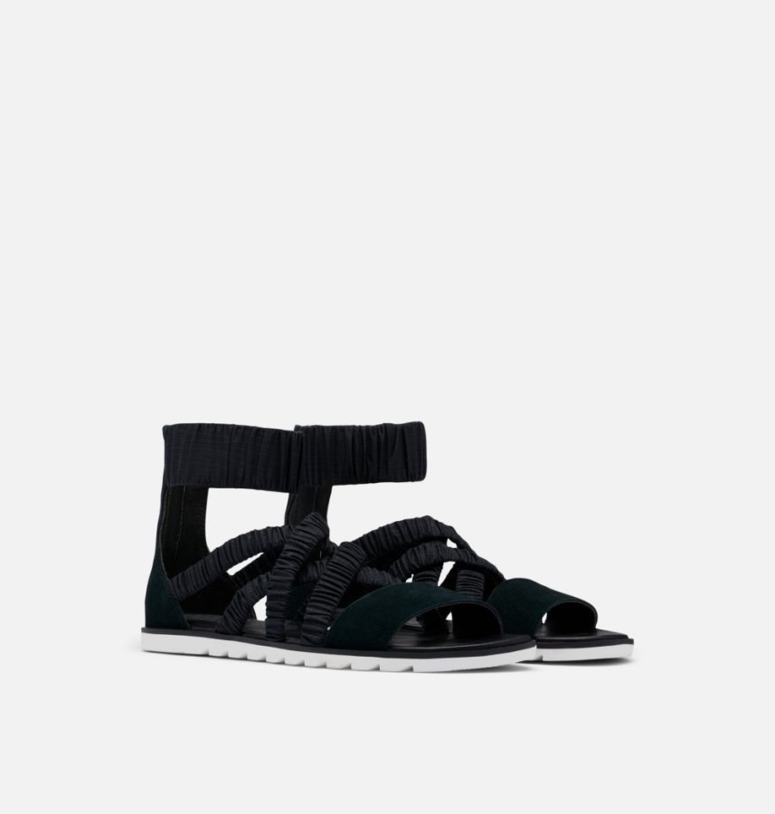 Black-Sea Salt Sorel Australia Women's Ella Ii Ankle Strap Sandal