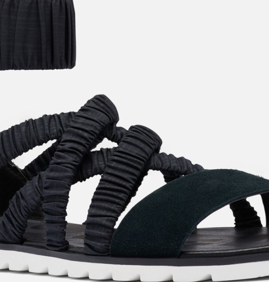 Black-Sea Salt Sorel Australia Women's Ella Ii Ankle Strap Sandal