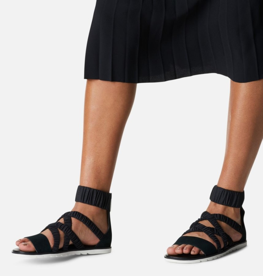 Black-Sea Salt Sorel Australia Women's Ella Ii Ankle Strap Sandal