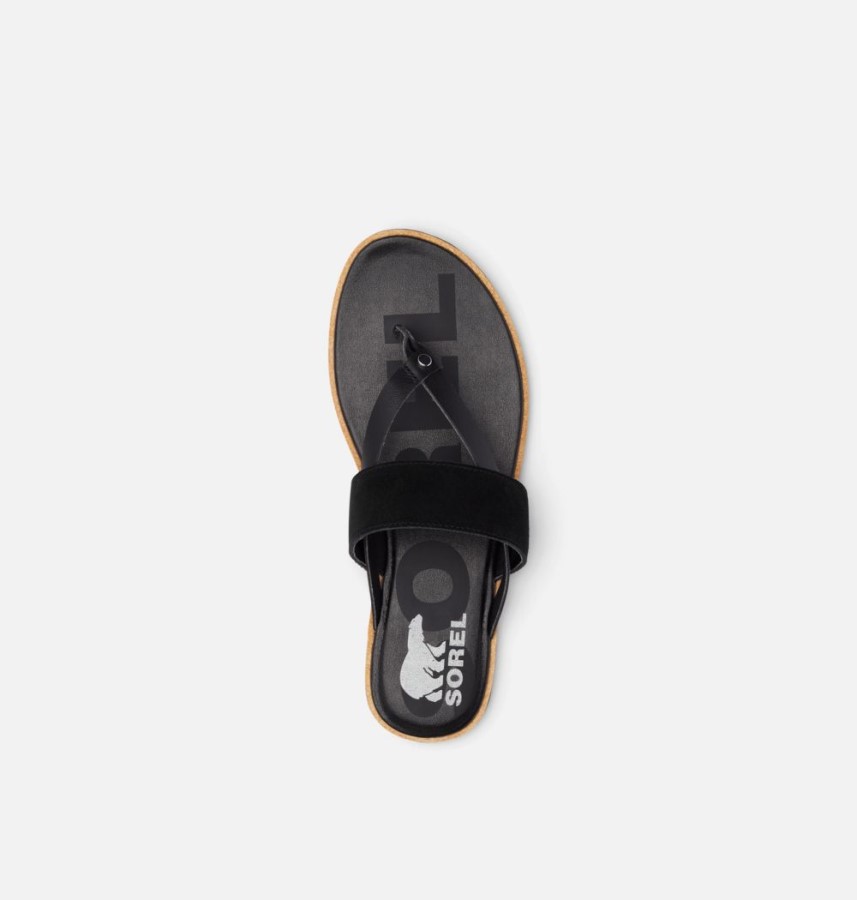 Black-Sea Salt Sorel Australia Women's Ella Ii Easy Flip Sandal