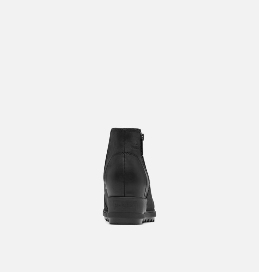 Black-Sea Salt Sorel Australia Women's Evie Zip Wedge Bootie