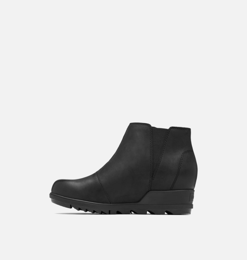 Black-Sea Salt Sorel Australia Women's Evie Zip Wedge Bootie