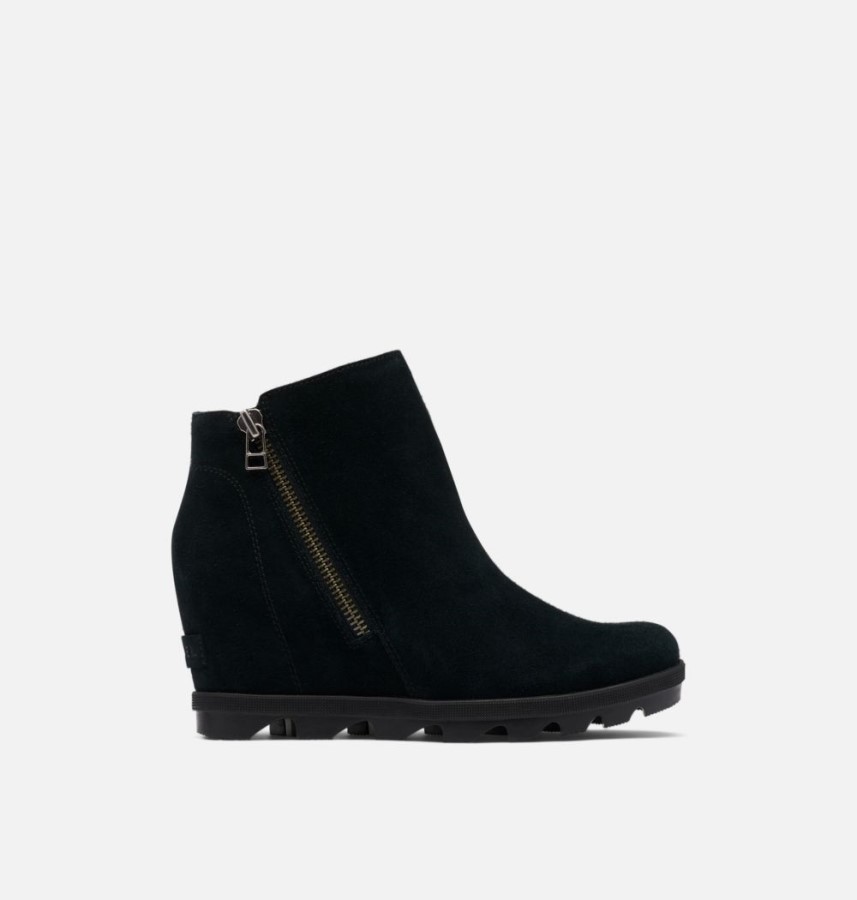 Black-Sea Salt Sorel Australia Women's Joan Of Arctic Wedge Ii Zip Bootie