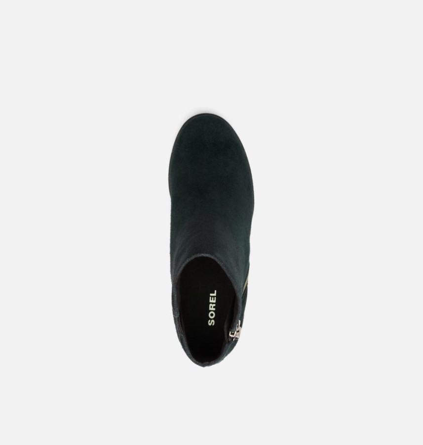 Black-Sea Salt Sorel Australia Women's Joan Of Arctic Wedge Ii Zip Bootie