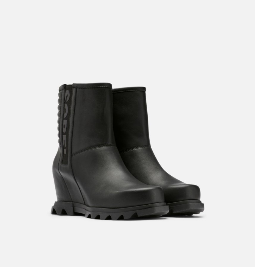 Black-Sea Salt Sorel Australia Women's Joan Of Arctic Wedge Iii Moto Bootie