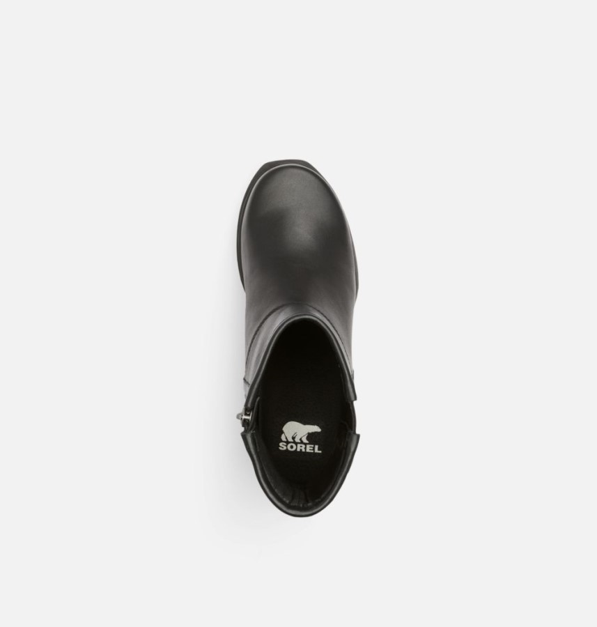 Black-Sea Salt Sorel Australia Women's Joan Of Arctic Wedge Iii Moto Bootie