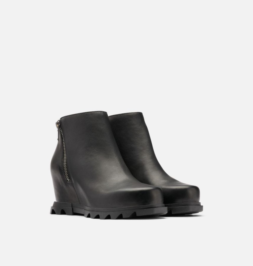 Black-Sea Salt Sorel Australia Women's Joan Of Arctic Wedge Iii Zip Bootie