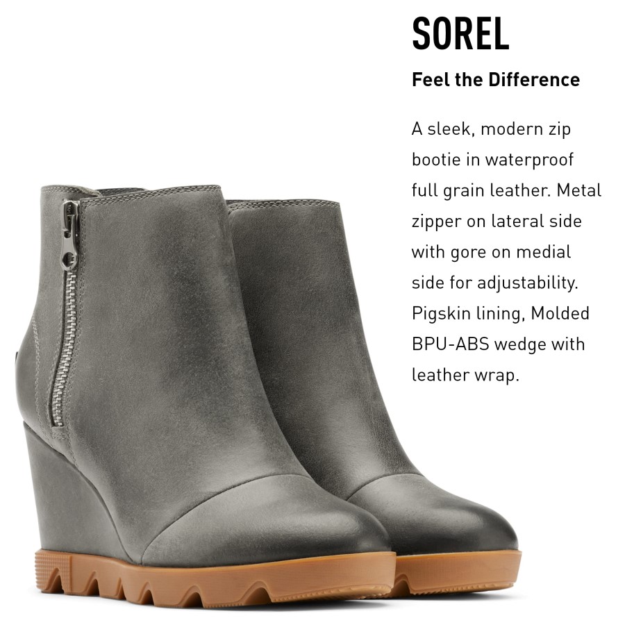 Black-Sea Salt Sorel Australia Women's Joan Uptown Zip Bootie