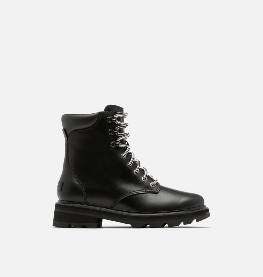 Black-Sea Salt Sorel Australia Women's Lennox Lace Stkd Boot