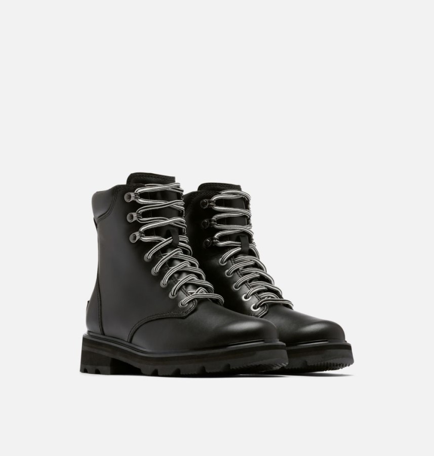 Black-Sea Salt Sorel Australia Women's Lennox Lace Stkd Boot