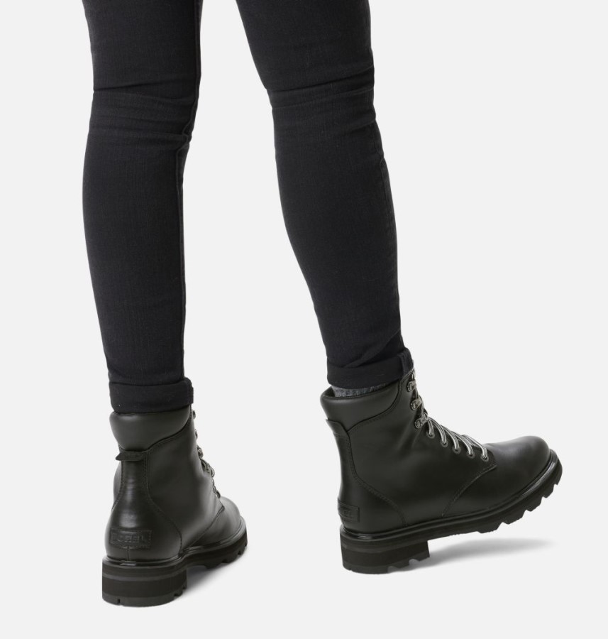 Black-Sea Salt Sorel Australia Women's Lennox Lace Stkd Boot