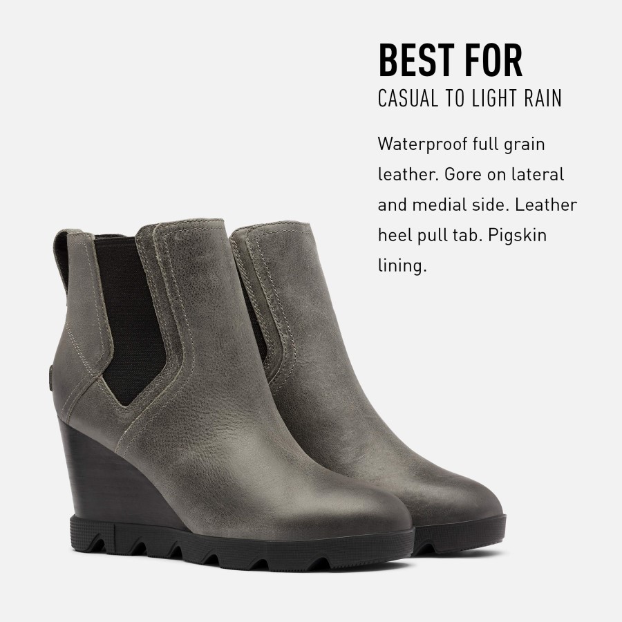 Black/Silver/Sage Sorel Australia Women's Joan Uptown Chelsea Boot Rain Waterproof