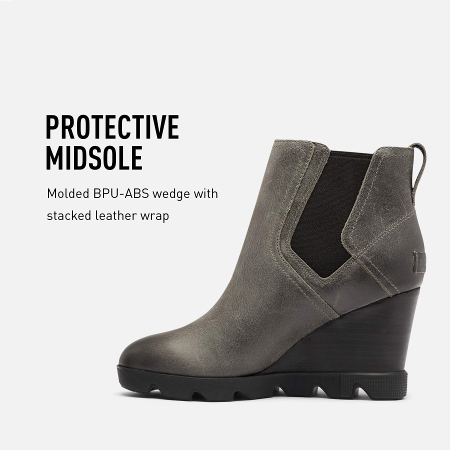 Black/Silver/Sage Sorel Australia Women's Joan Uptown Chelsea Boot Rain Waterproof