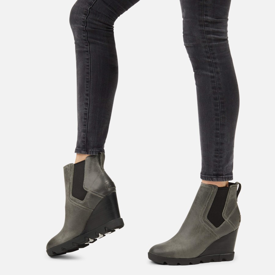 Black/Silver/Sage Sorel Australia Women's Joan Uptown Chelsea Boot Rain Waterproof