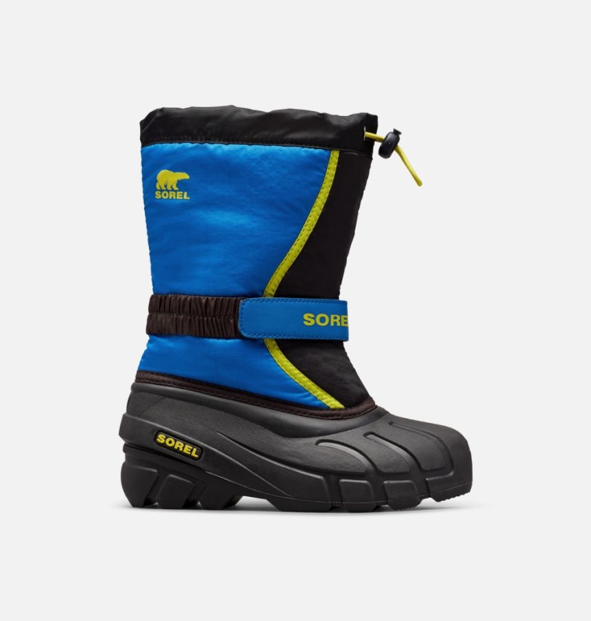 Black-Super Blue Sorel Australia Youth Flurry Boot