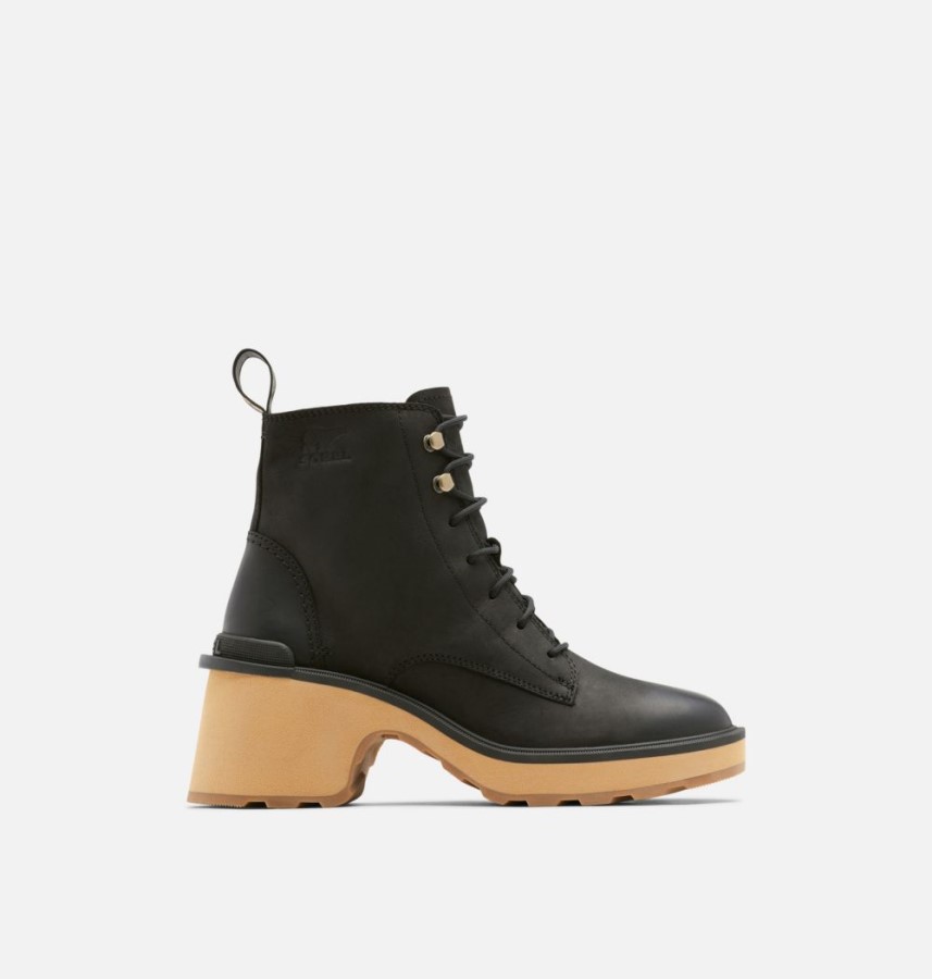 Black-Tawny Buff Sorel Australia Women's Hi-Line Heel Lace Boot