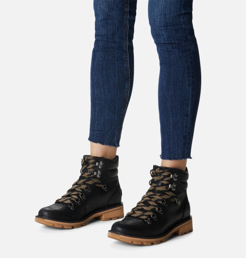Black-Tawny Buff Sorel Australia Women's Lennox Hiker Bootie