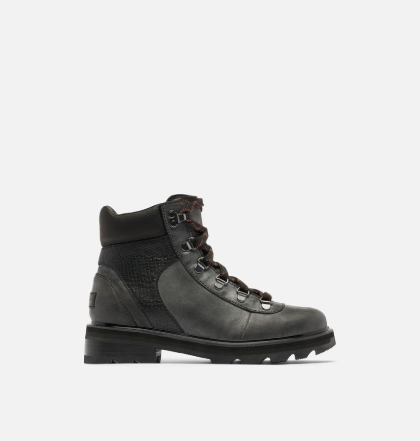 Black-Warp Red Sorel Australia Women's Lennox Hiker Stkd Waterproof Boot