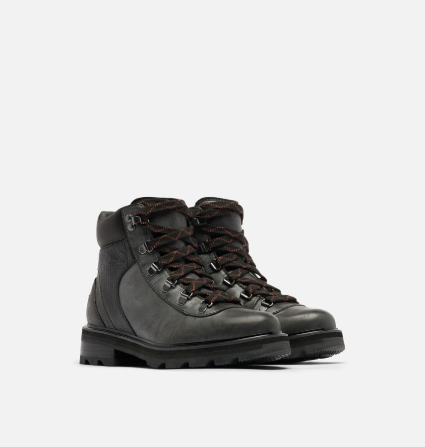 Black-Warp Red Sorel Australia Women's Lennox Hiker Stkd Waterproof Boot