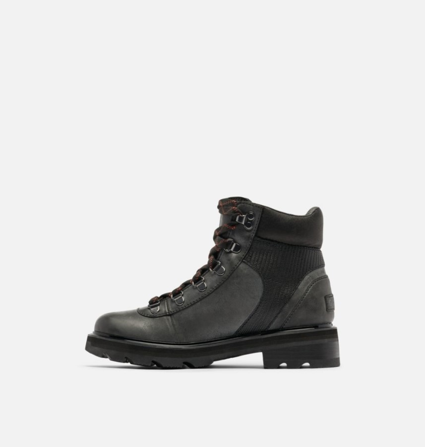 Black-Warp Red Sorel Australia Women's Lennox Hiker Stkd Waterproof Boot