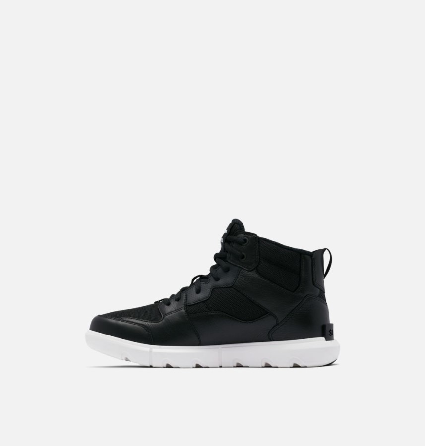 Black-White Men's Explorer Sneaker Mid Sorel Australia